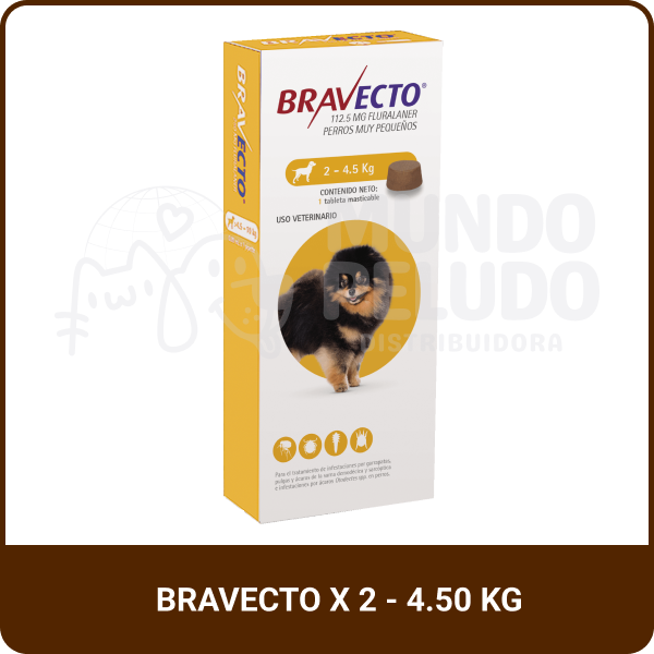 BRAVECTO X 2 - 450 KG 1 BRAVECTO X 2 - 4.50 KG